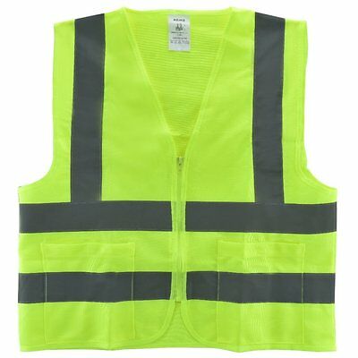 Neiko 2 Pockets Neon Green Safety Vest With Reflective Strips Ansi/isea  Xx-l