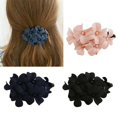 Fashion Women's Flower Rhinestone Hair Pins Hairpin Barrette Hair Clip Clip R6p3