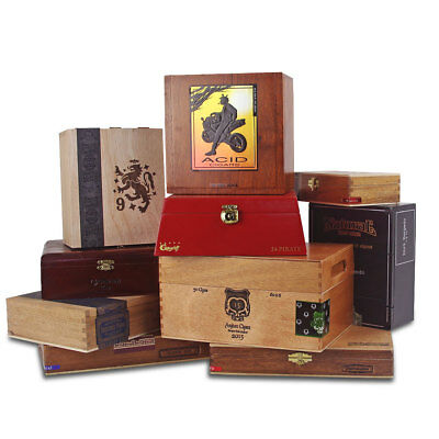 Empty Wooden Cigar Boxes - Set Of 10