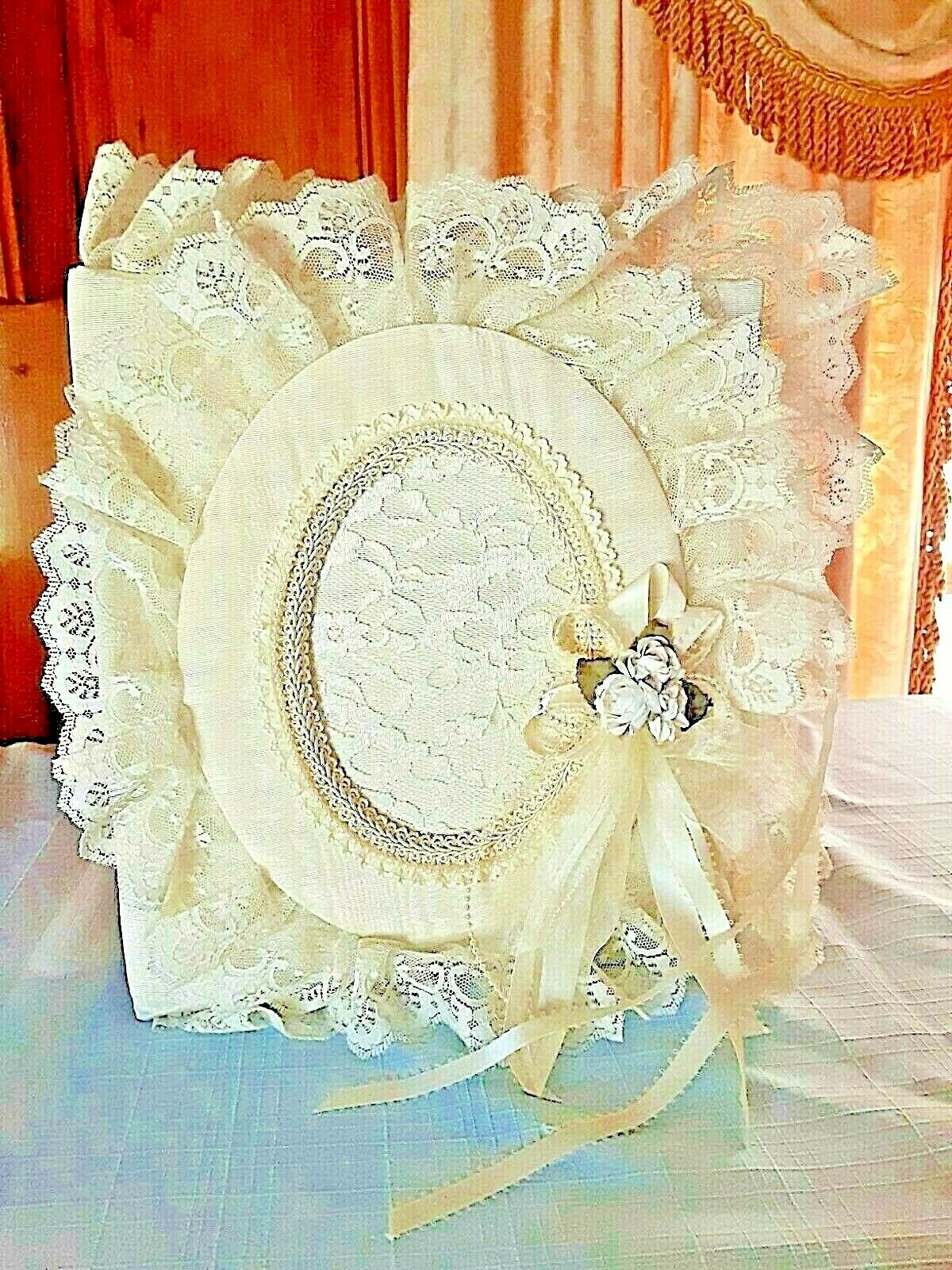 Need A Gift?  Vintage Elaborate Lace- Covered/pearl Encrusted Wedding Album